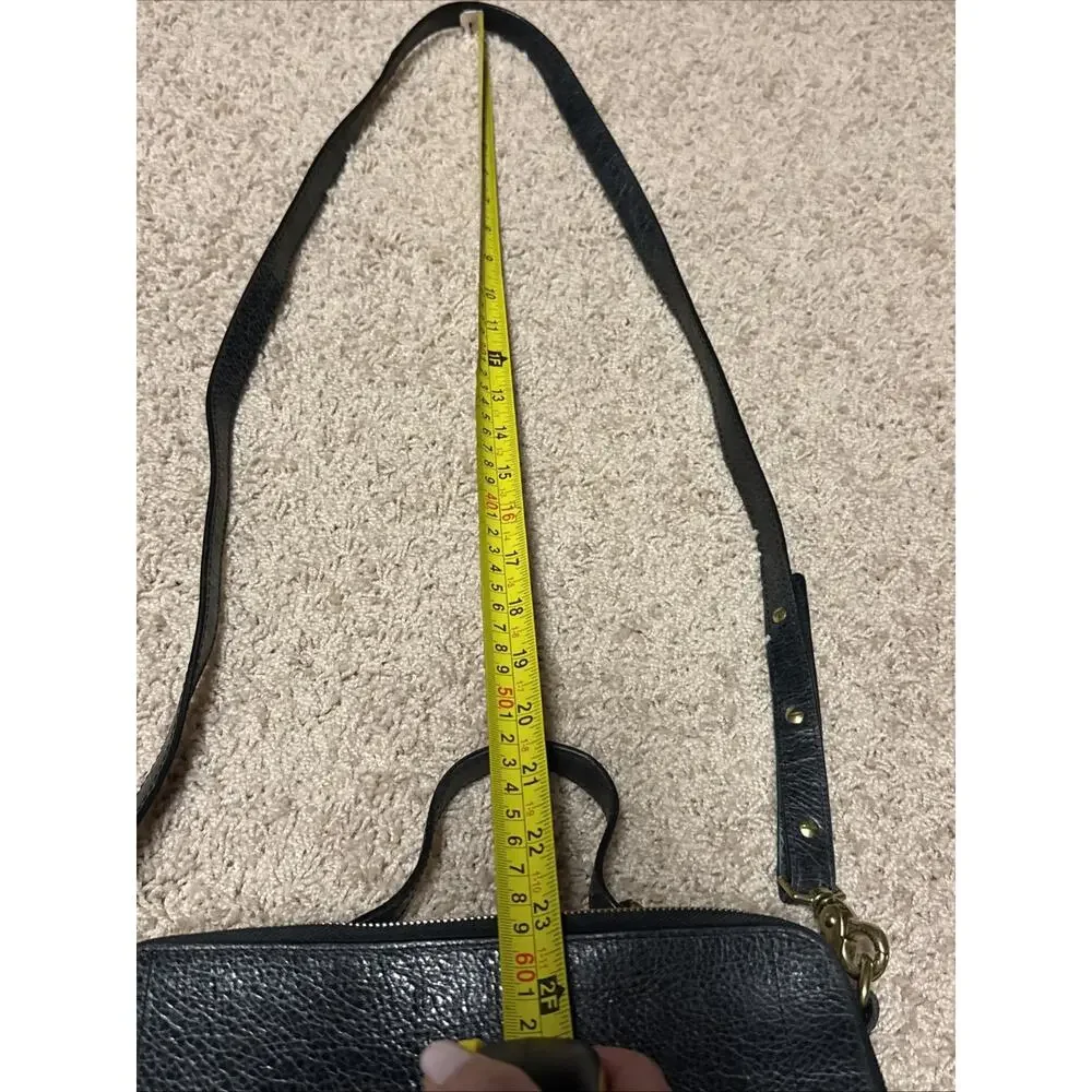 12th Street by Cynthia Vincent Leila Glazed Leather Double-Zip Crossbody Bag